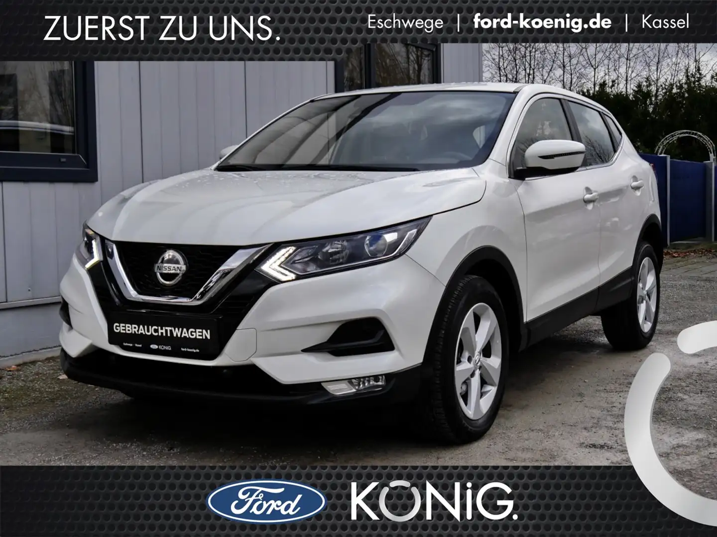 Nissan Qashqai Shiro 1.3 DIG-T Autom+Klimaaut+NAV+Alu Klima Navi Weiß - 1