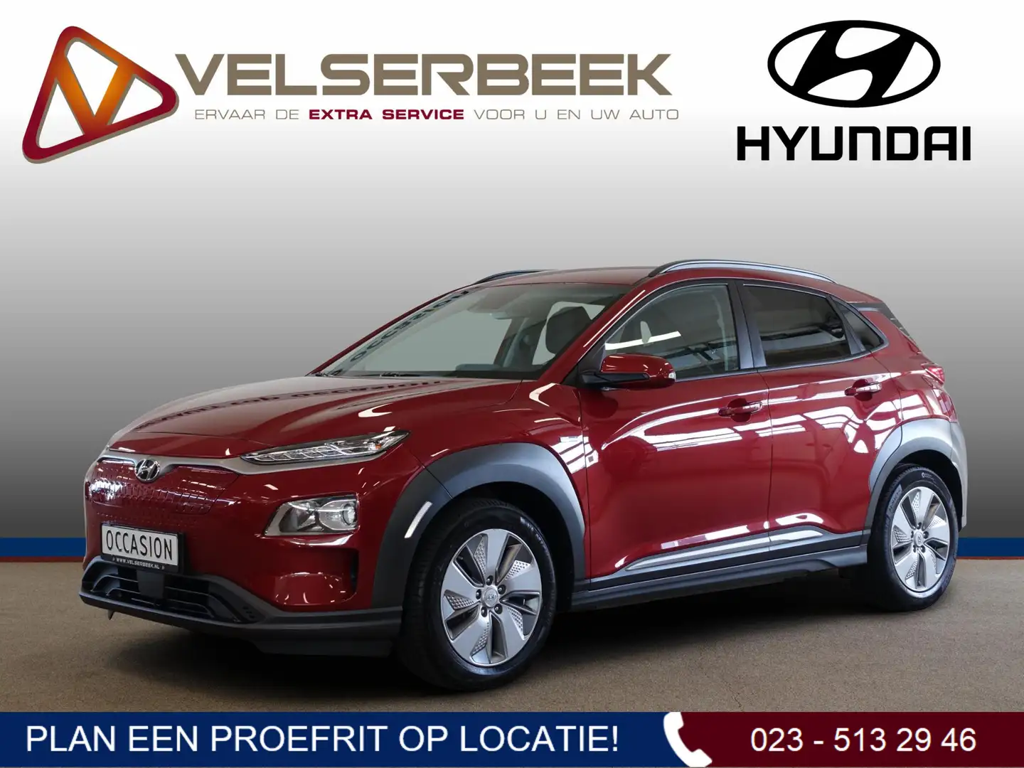 Hyundai KONA EV Fashion 64 kWh * Carplay/Automaat/Camera * Rood - 1