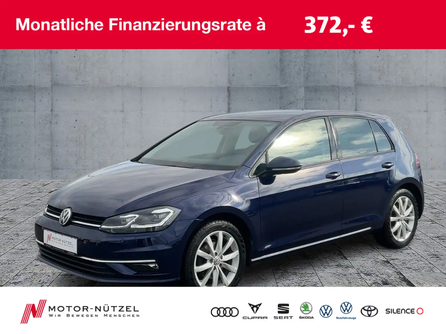 Volkswagen Golf VII 2.0 TDI HIGHLINE LED+NAVI+SHZ+2xPDC+NSW Blau - 1