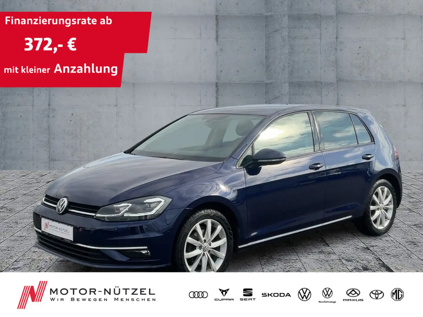 Volkswagen Golf VII 2.0 TDI HIGHLINE LED+NAVI+SHZ+2xPDC+NSW Bleu - 1