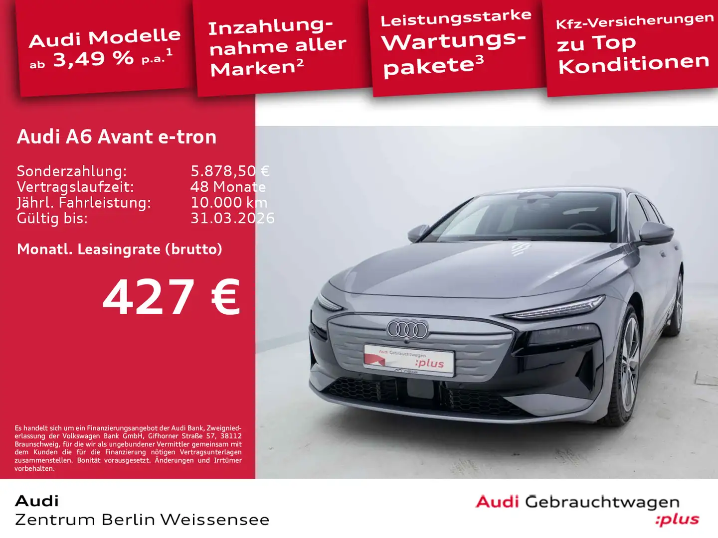Audi A6 e-tron Avant*S-LINE*AHK*360°*MEMORY*TECH-PLUS Gris - 1