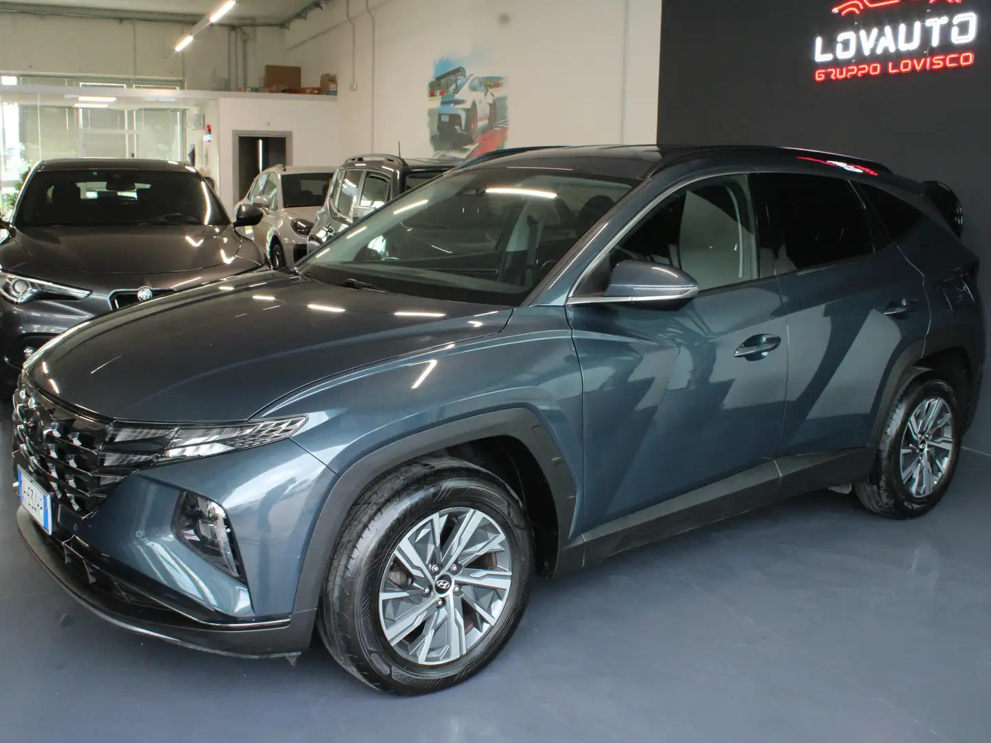 Hyundai TUCSON Tucson III 2021 1.6 hev Xline 2wd auto Blauw - 1