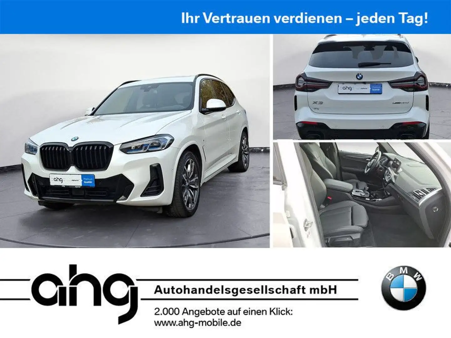 BMW X3 xDrive30d M Sport Laserlicht Head-Up Panorama Weiß - 1