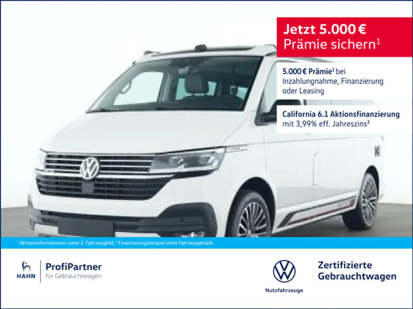 Volkswagen T6.1 California Ocean EDITION 2,0TDI 150KW DSG 4 Weiß - 1