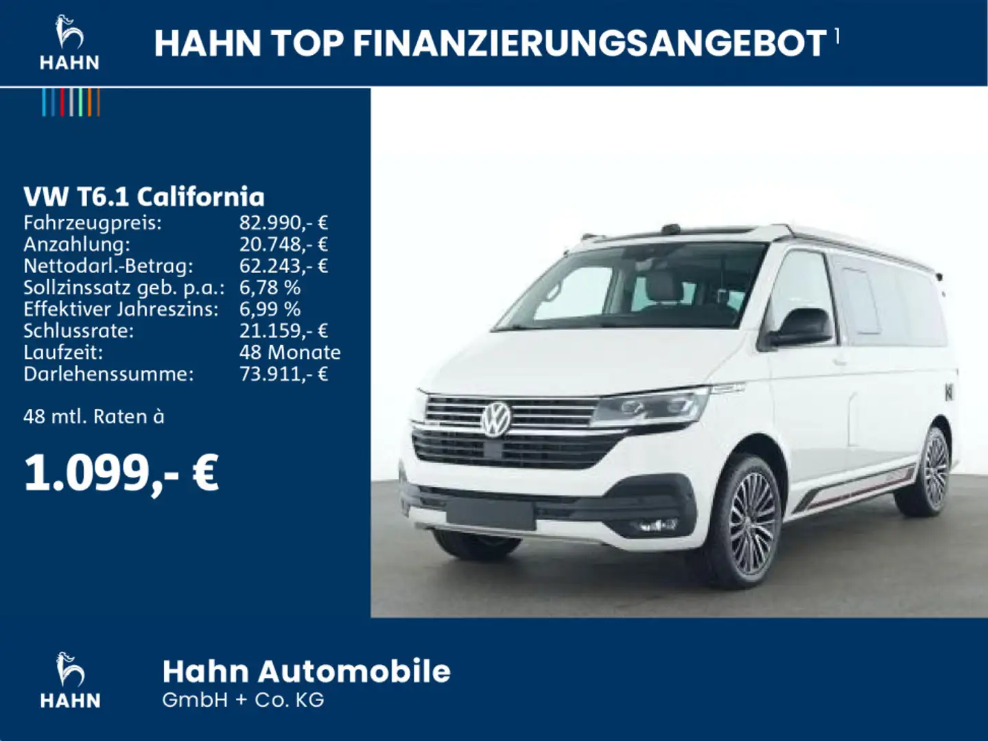 Volkswagen T6.1 California Ocean EDITION 2,0TDI 150KW DSG 4 Weiß - 2