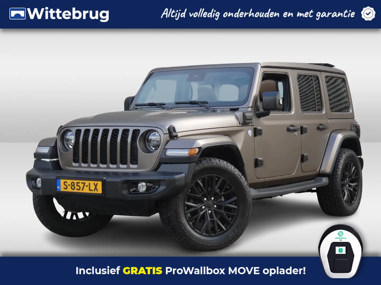Jeep Wrangler Unlimited 4xe 380PK Sahara SPECIALE WITTEBRUG EDIT Zwart - 1
