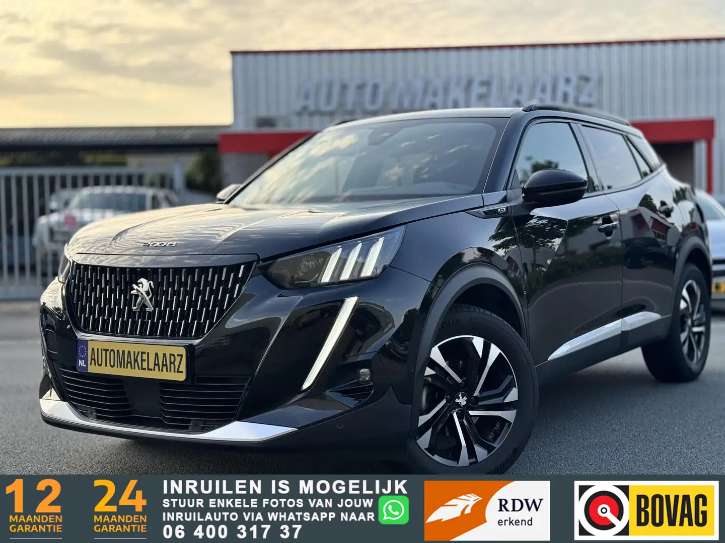 Peugeot 2008 1.2 PureTech GT CAM|PANO|KEYLESS Schwarz - 1
