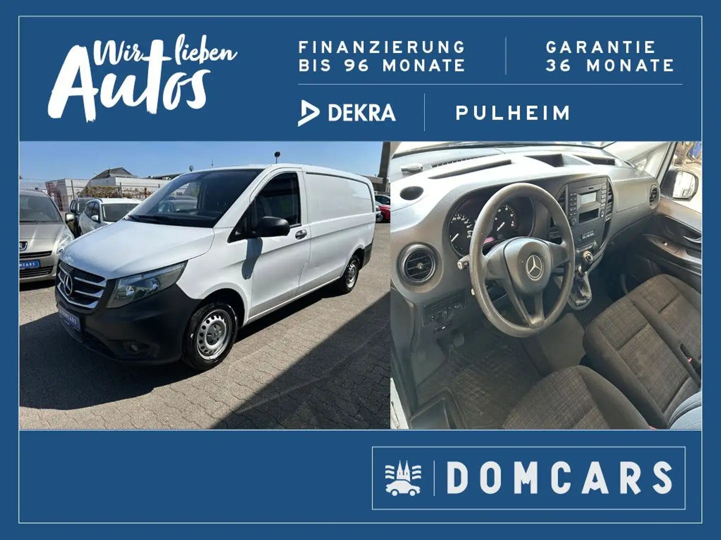 Mercedes-Benz Vito Kasten CDI RWD lang/AHK/SORTIMO/3 SITZER// Wit - 1