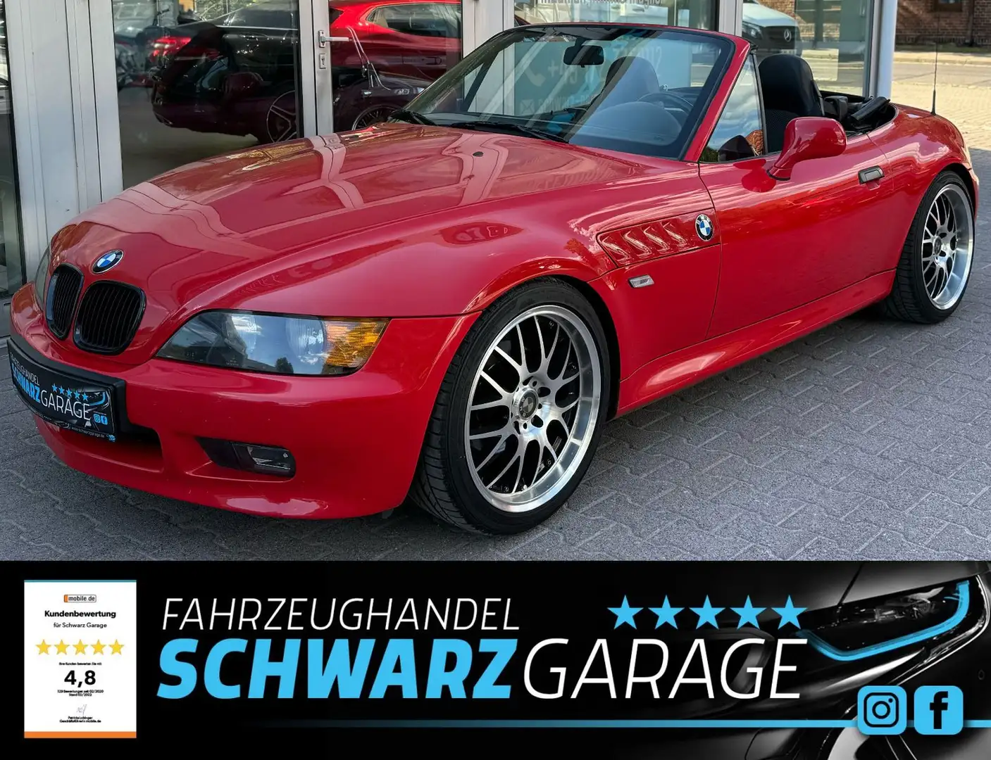 BMW Z3 *SCHNITZER*ALU*TÜV-NEU*TEILLEDER*KLIMA* Rot - 1