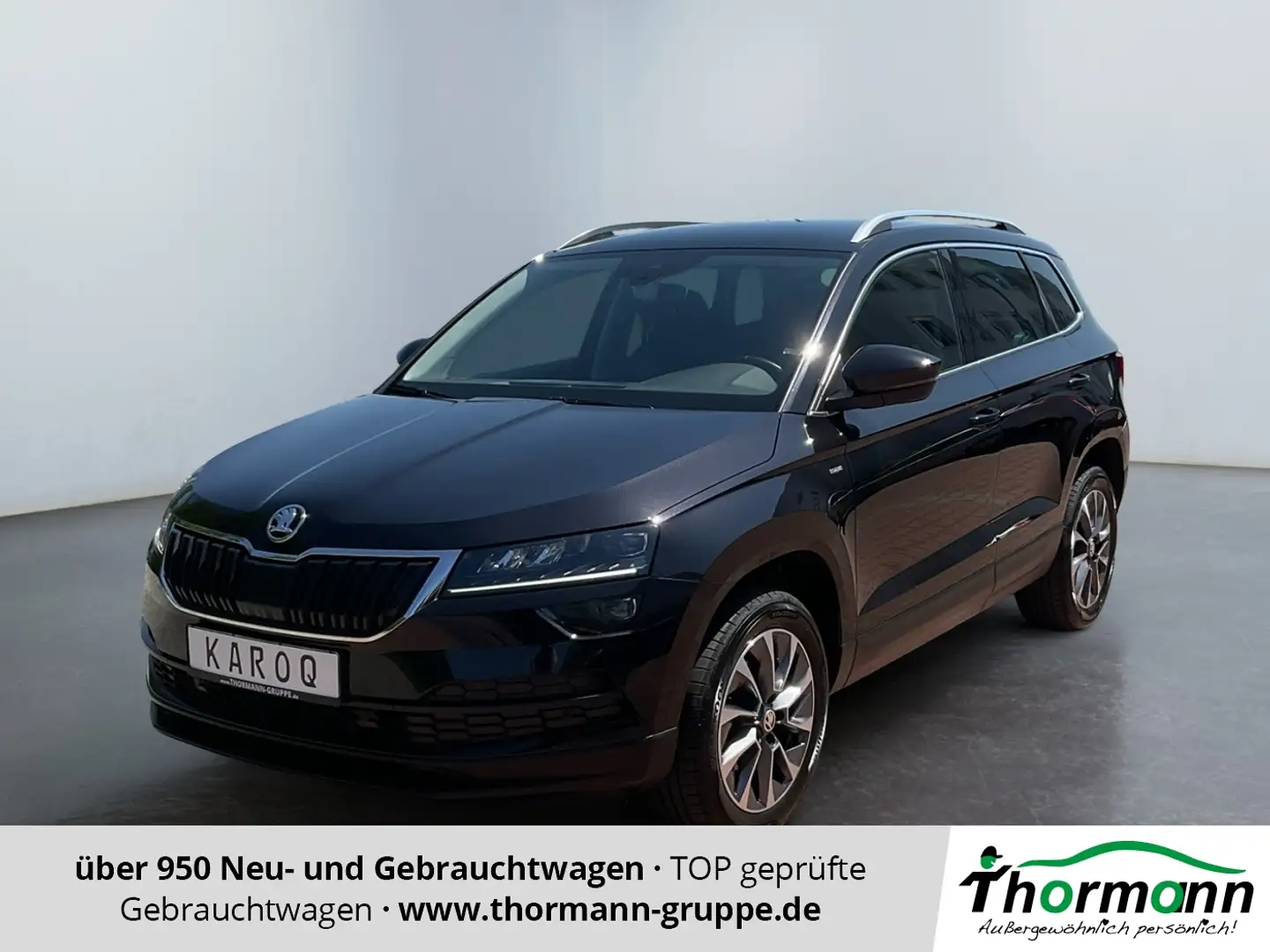 Skoda Karoq Drive 125 1.5 TSI ACT ACC 4xSHZ el.Heck Zwart - 1