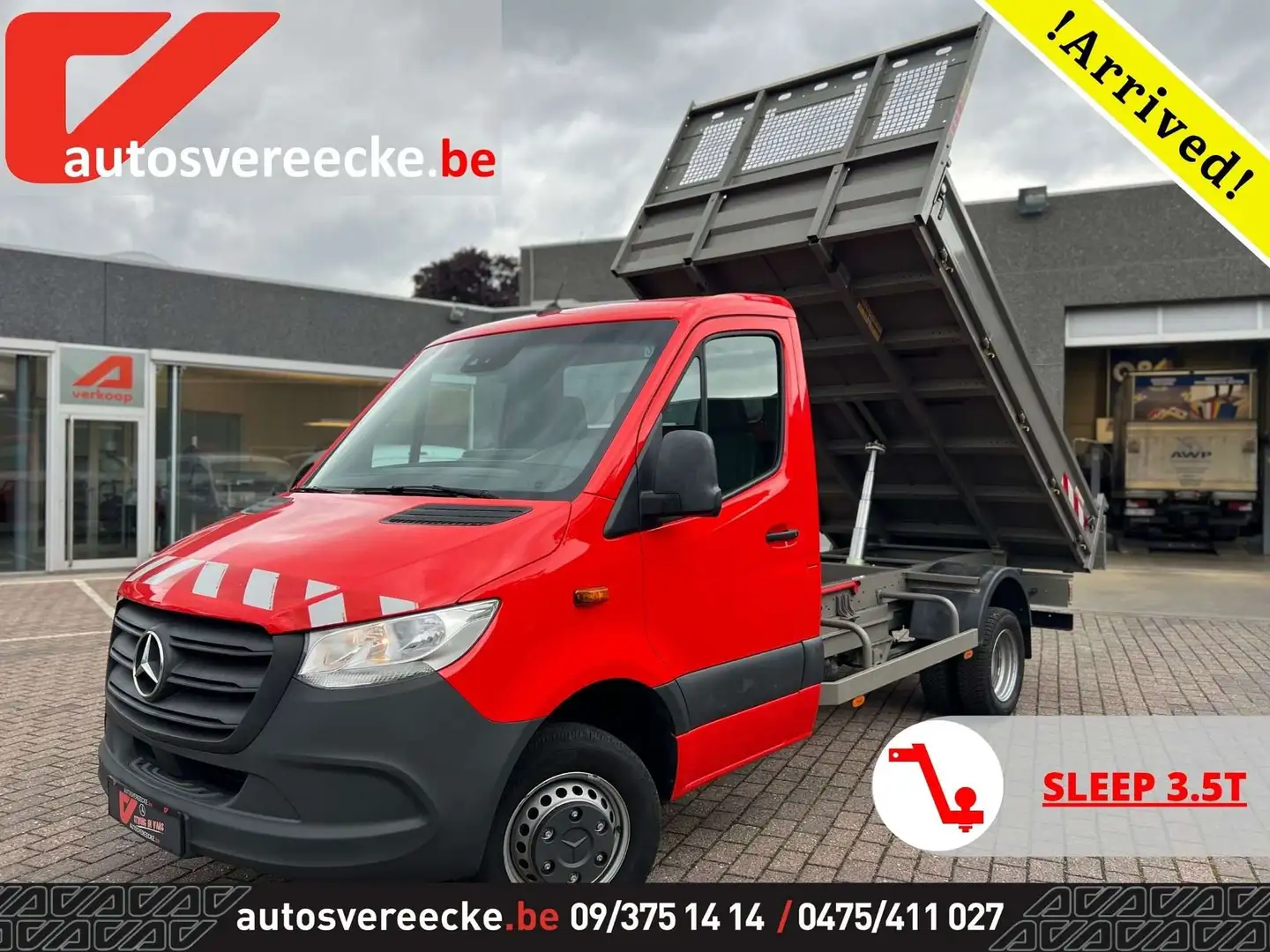 Mercedes-Benz Sprinter 514 KIPPER(24.950€ex)MTM 7 T BAK 3.4m SL 3.5 T Rouge - 1