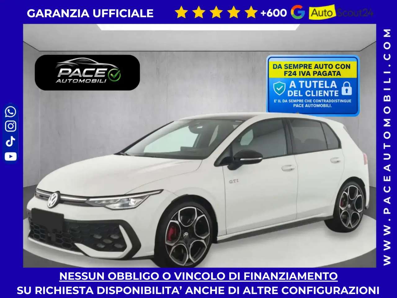 Volkswagen Golf GTI VIII.5 8.5 TETTO MATRIX IQ PERFORMANCE BLACK 19"