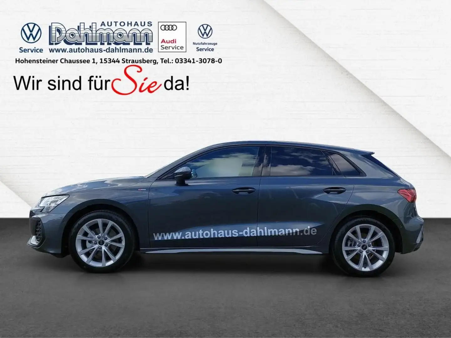 Audi A3 Sportback 35 TFSI+STRONIC+SLINE+ACC RFK+ LED Gris - 2