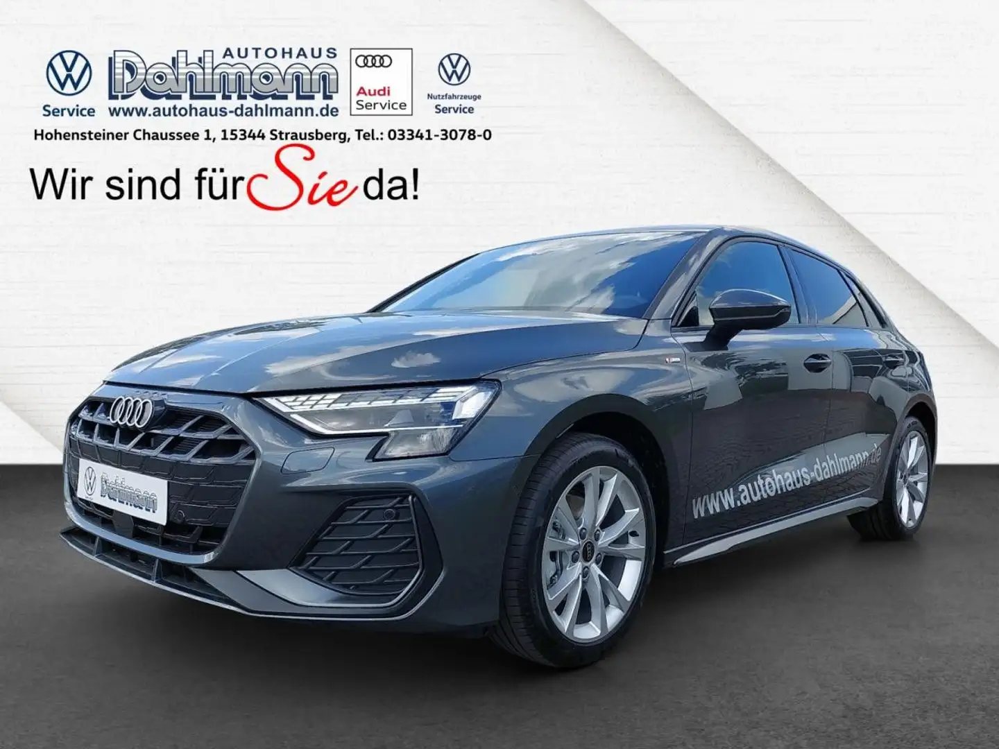 Audi A3 Sportback 35 TFSI+STRONIC+SLINE+ACC RFK+ LED Gris - 1