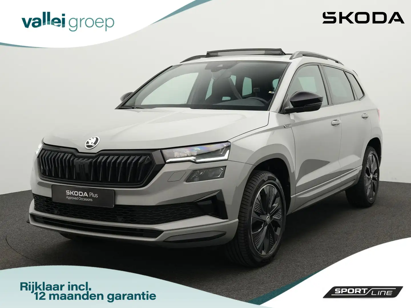 Skoda Karoq 1.5 TSI 150 pk ACT Sportline Business | Panoramada Grijs - 1