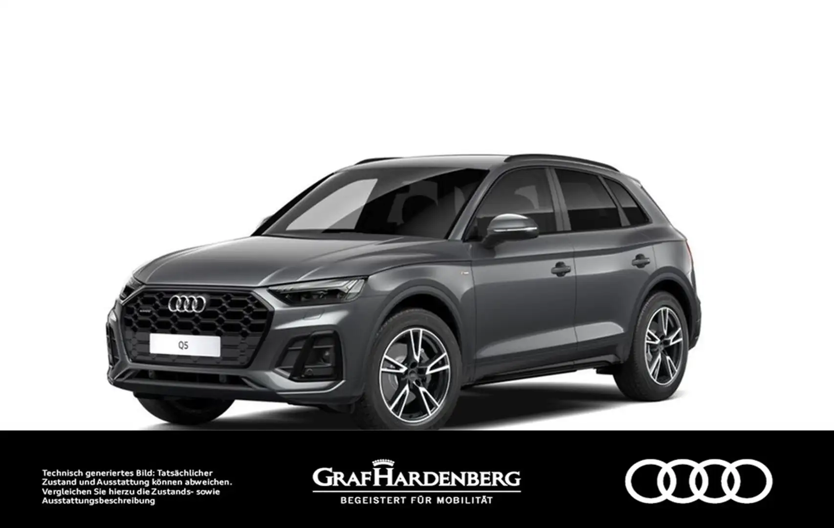 Audi Q5 40 TDI quattro S line Matrix Navi AHK Gris - 1