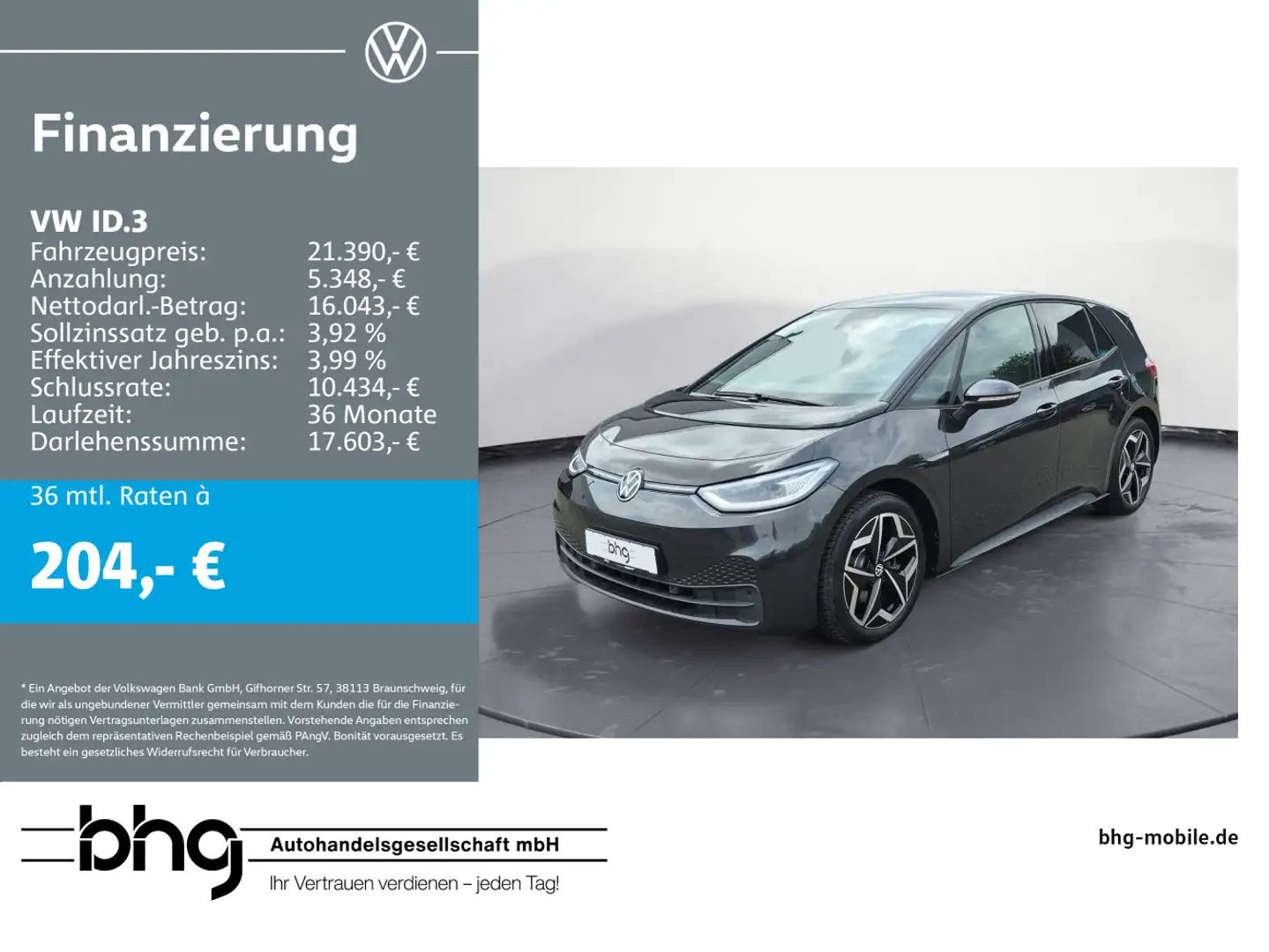 Volkswagen ID.3 Performance Upgrade Pure Grau - 1