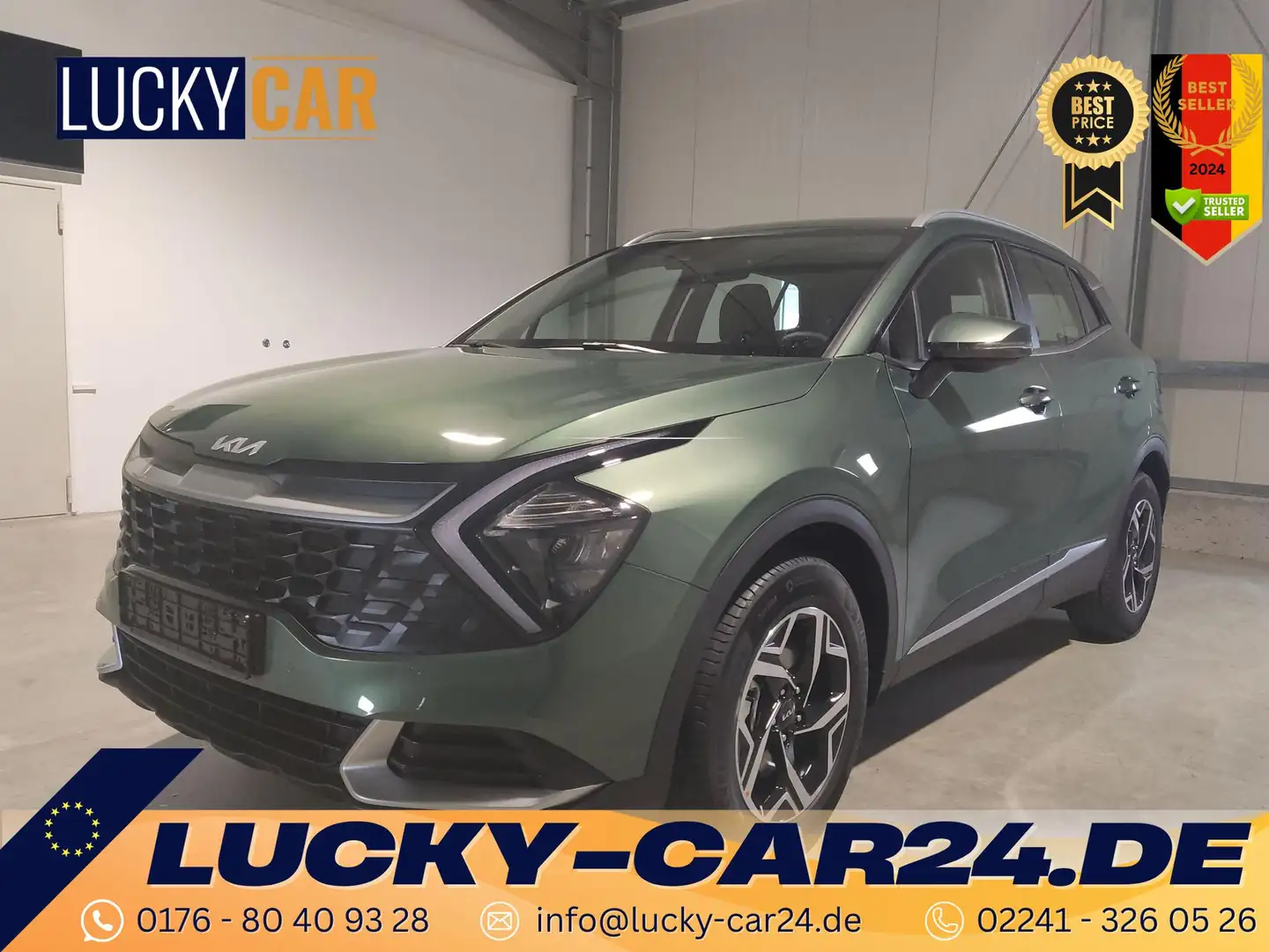 Kia Sportage Essence 1.6 T-GDI MHEV 160 PS 7DCT-Navi 12,3 Zo... Grün - 1