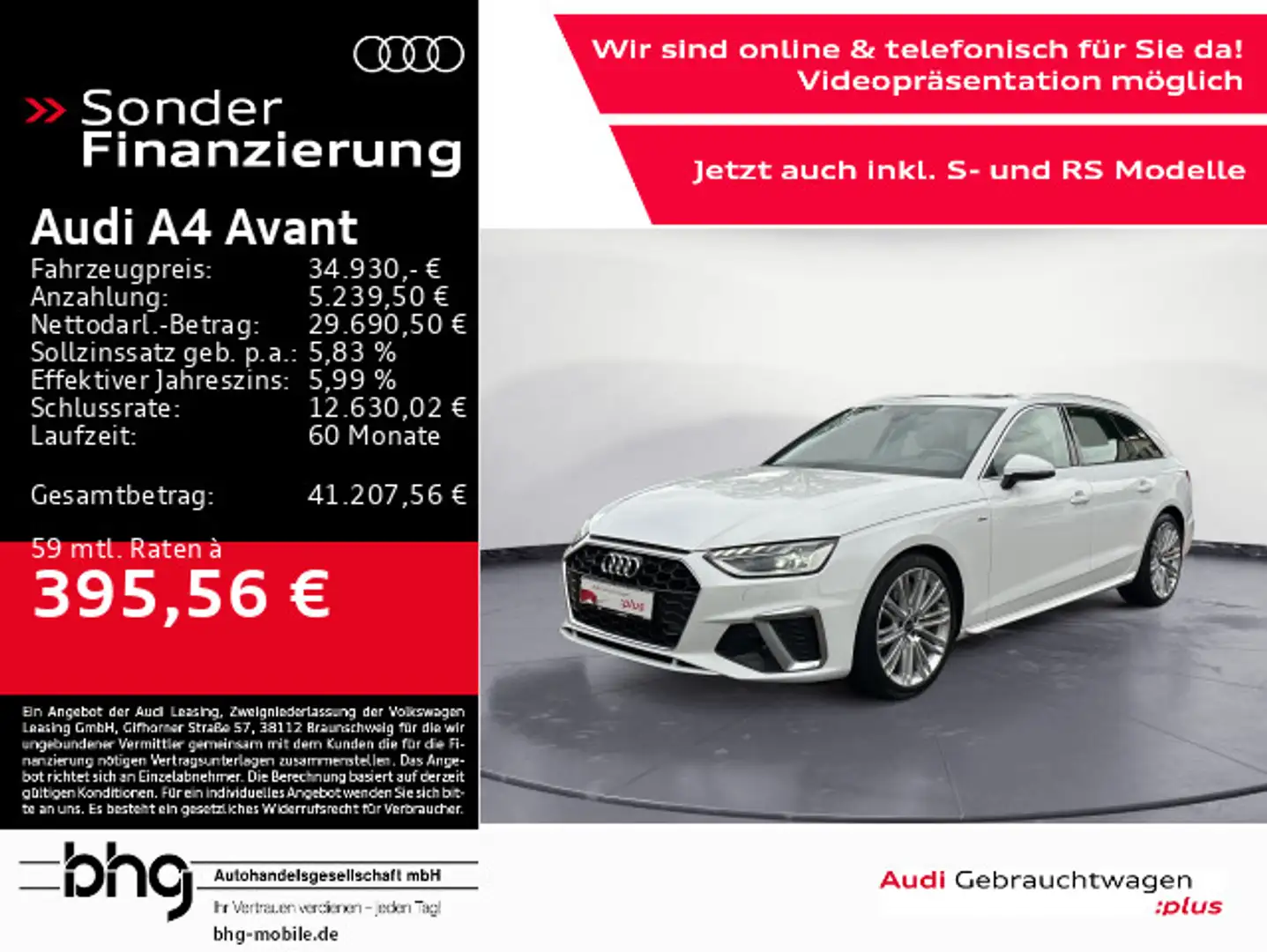 Audi A4 50 TDI quattro S-line Matrix/Pano/Navi/ Bianco - 1