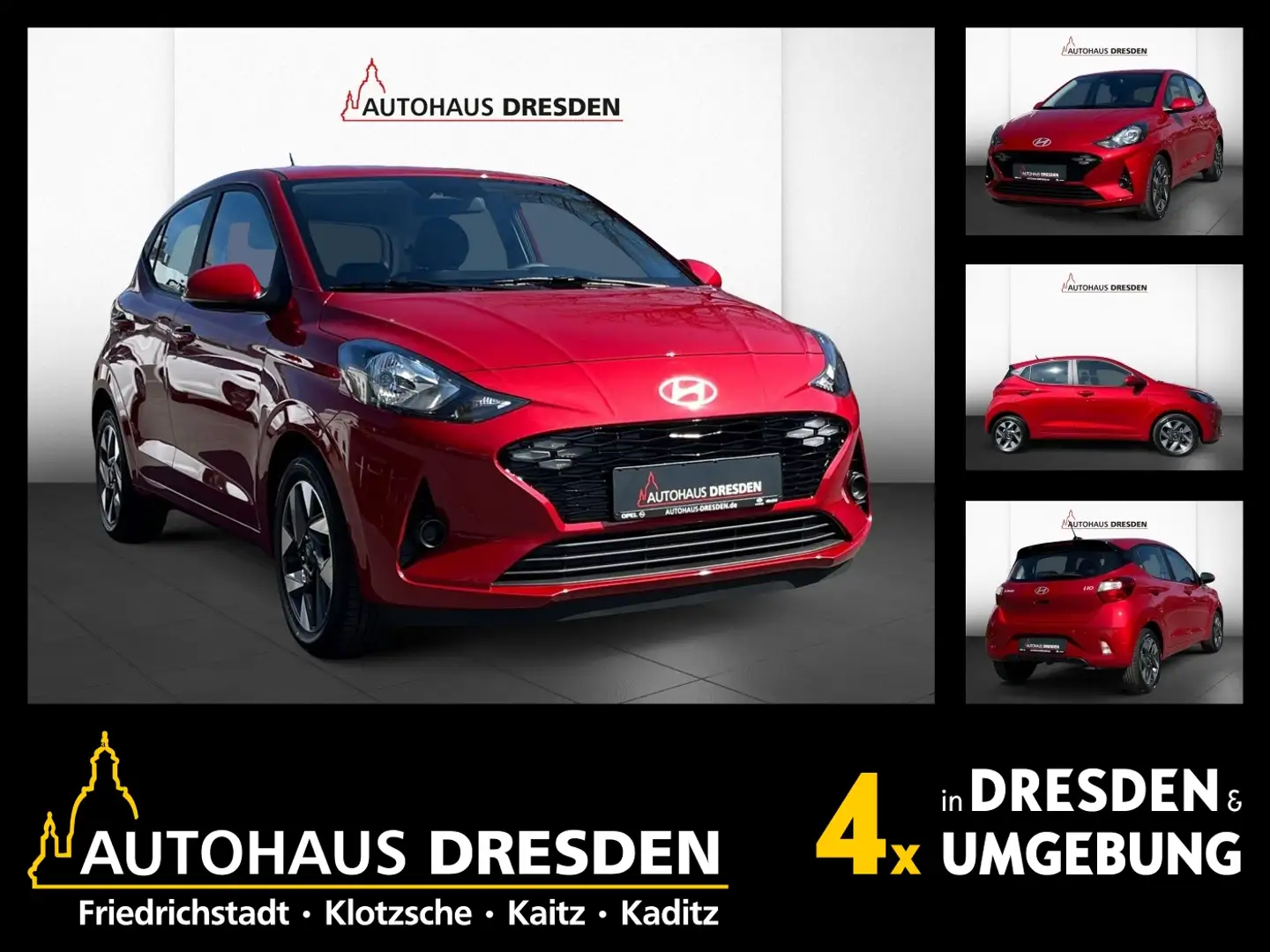 Hyundai i10 1.0 AUTOMATIK*SOFORT*SHZ*KAMERA Rot - 1