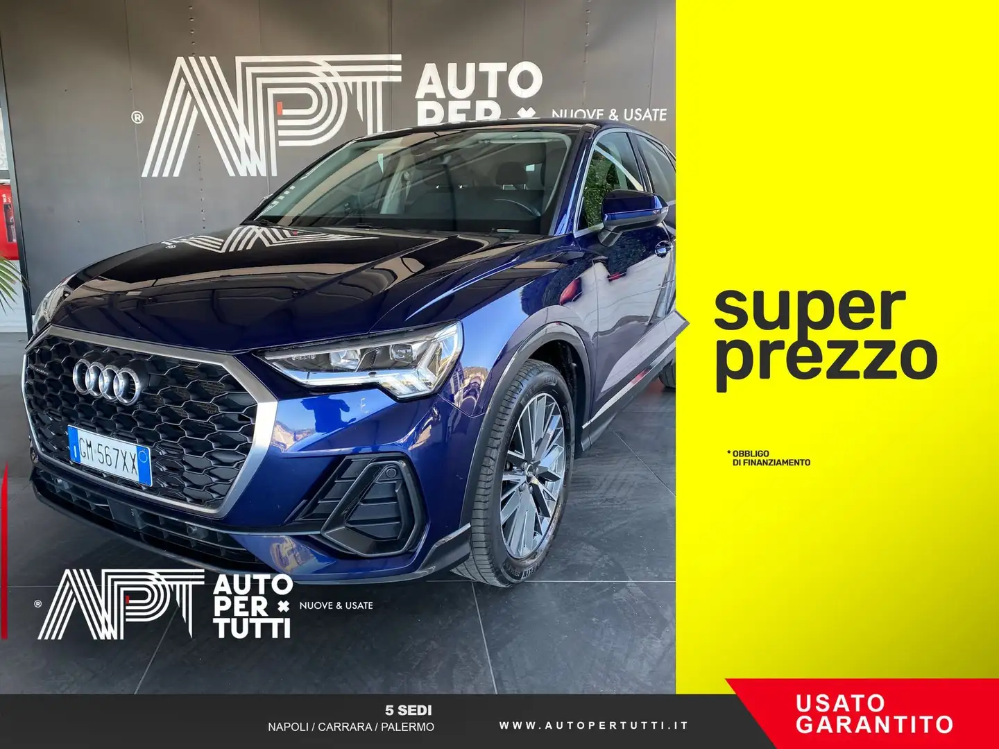 Audi Q3 Q3 Sportback 40 2.0 tdi Business Plus 200cv quattr Blauw - 1