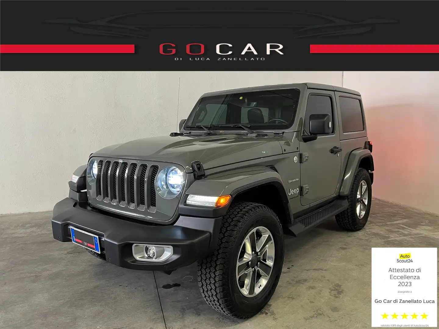 Jeep Wrangler 3p 2.2 Mjt Sahara Automatico Grigio - 1