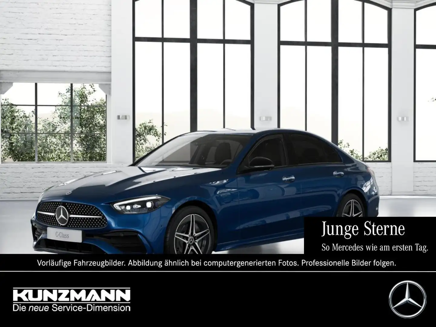 Mercedes-Benz C 300 e AMG Night Distronic 360° Memory Blau - 1