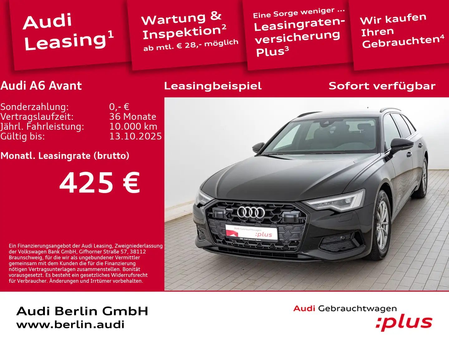 Audi A6 Sport advanced 45 TDI qu.S tr. AHK RFK Schwarz - 1