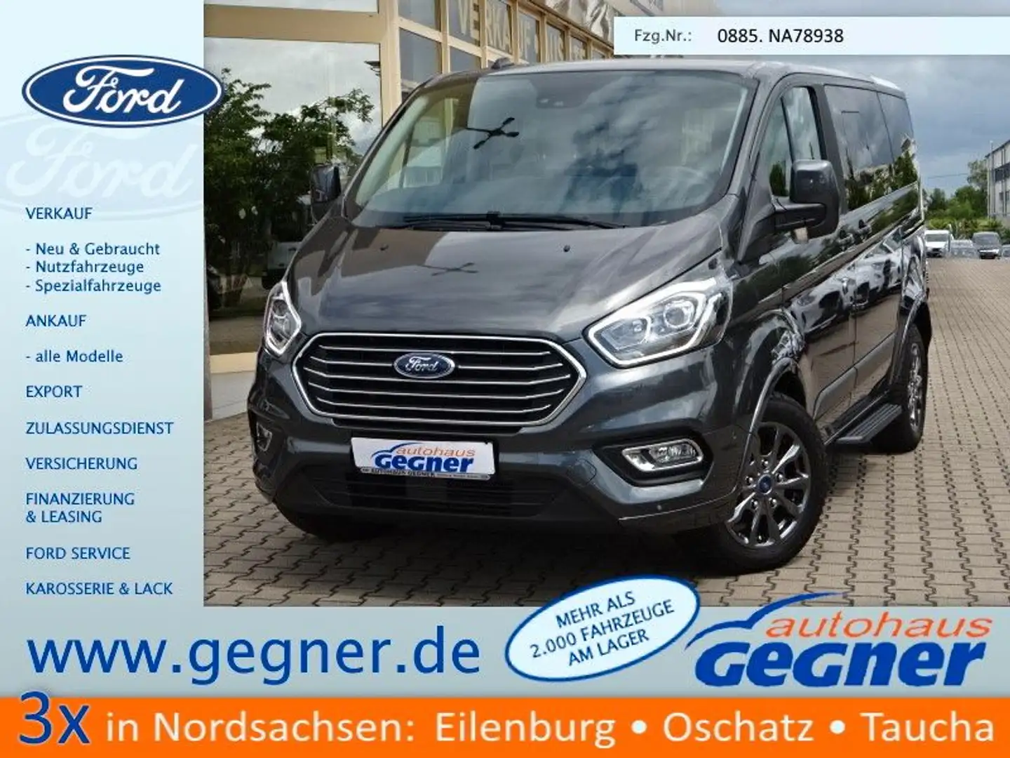Ford Tourneo Custom 130PS Trend L1 ParkAssist Grau - 1