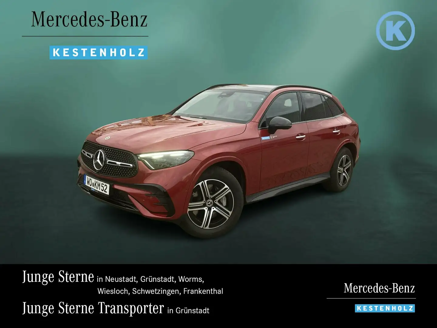 Mercedes-Benz GLC 220 GLC 220 d 4M AMG+NIGHT+AHK+DISTRO+PANO+BURME+HUD Rot - 1