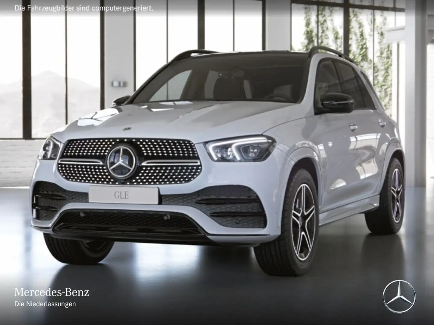 Mercedes-Benz GLE 300 d 4M AMG+NIGHT+PANO+AHK+LED+FAHRASS+KAMERA Weiß - 2