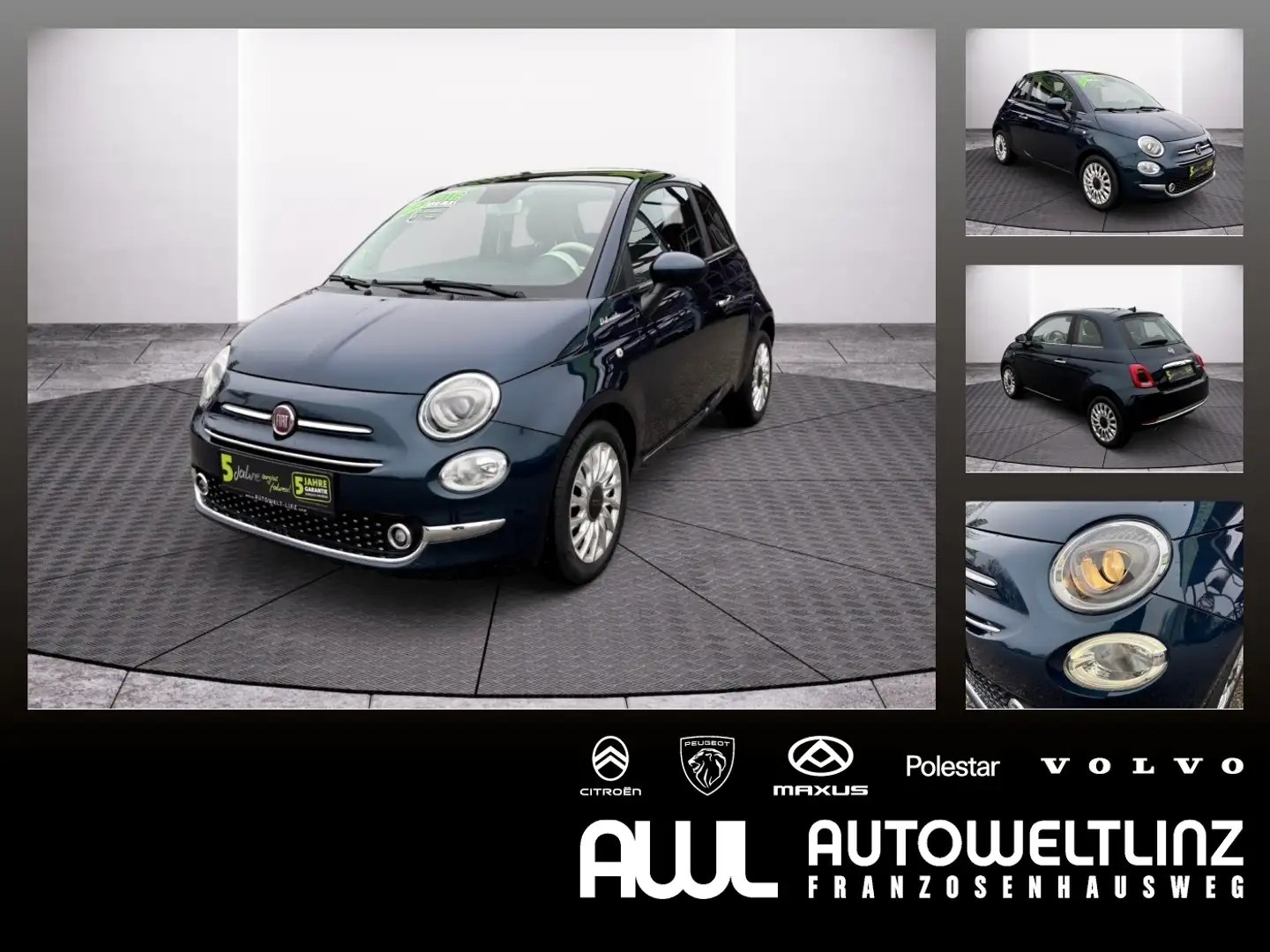 Fiat 500 Hybrid 70 Dolcevita Pano+KlimaA+LM+PDC Blau - 1
