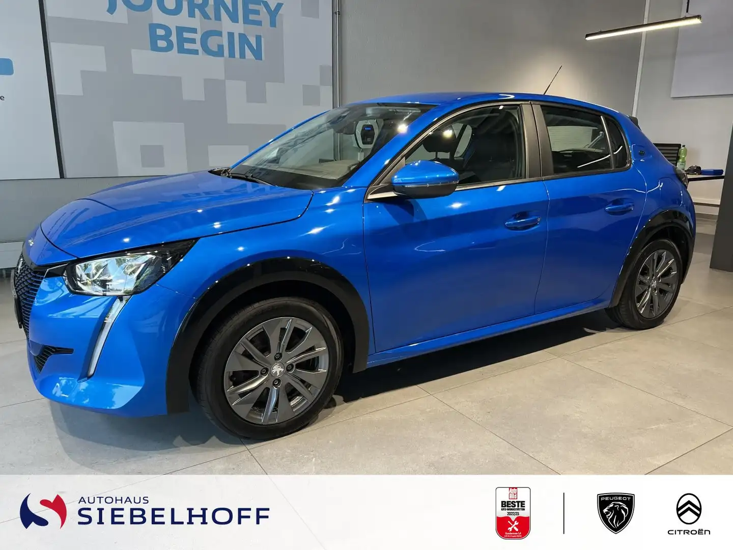 Peugeot e-208 Active Pack Elektromotor 136 *SHZ*PDC*Eco- Blauw - 1