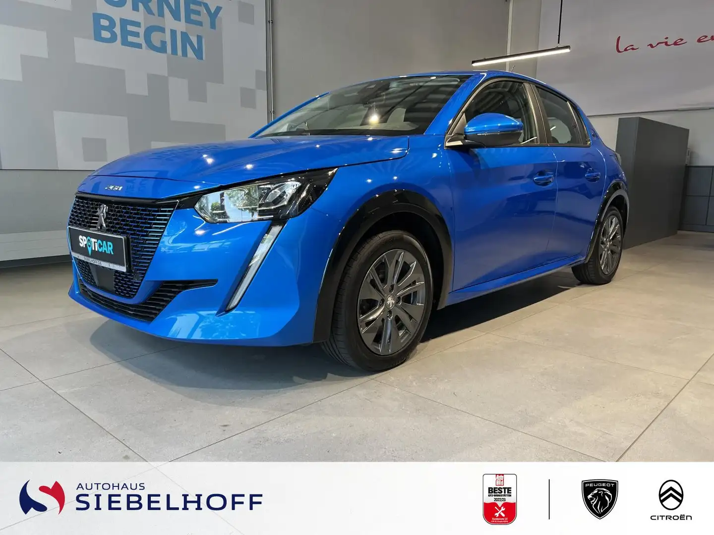 Peugeot e-208 Active Pack Elektromotor 136 *SHZ*PDC*Eco- Blauw - 2