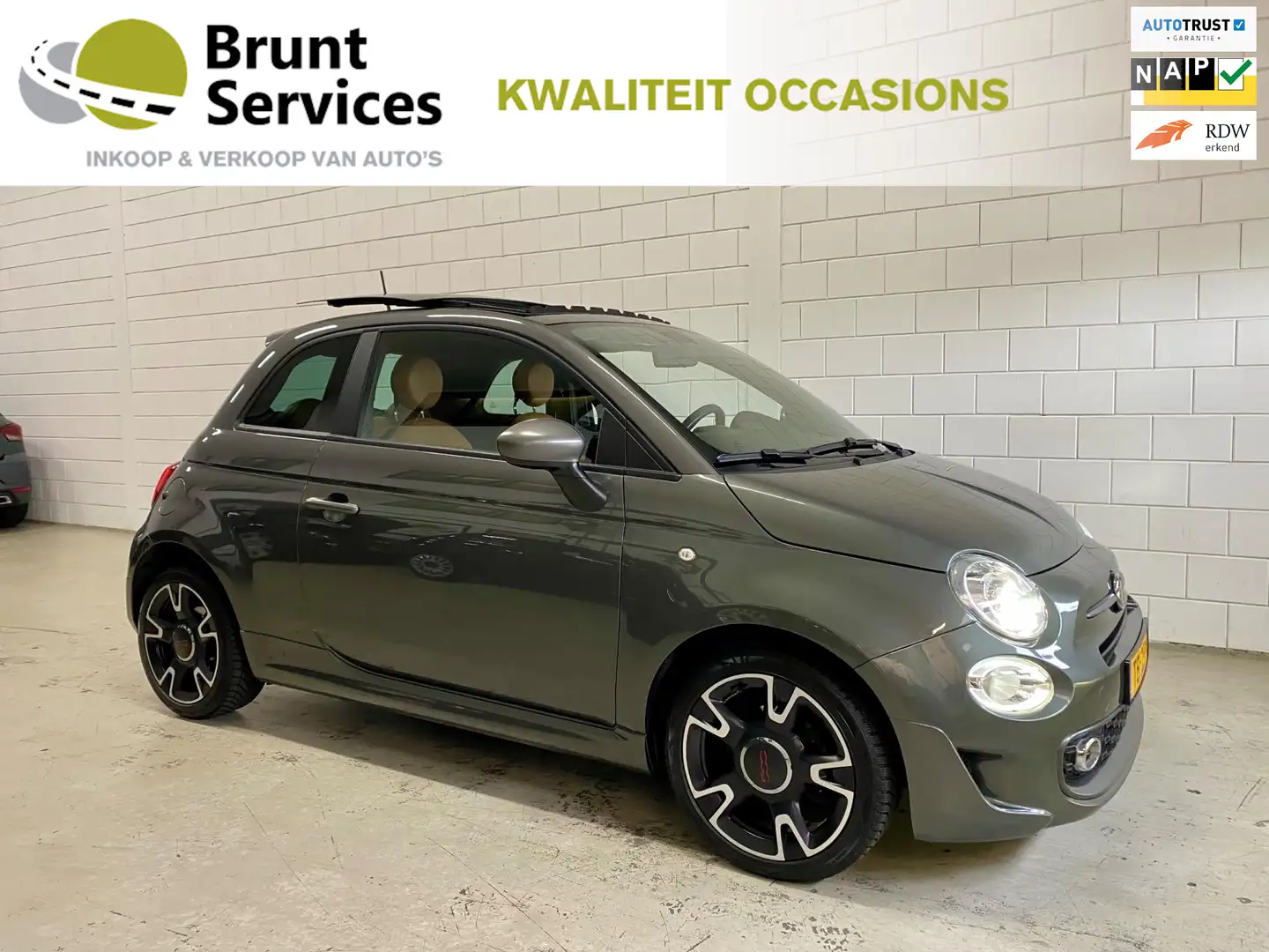 Fiat 500 0.9 TwinAir Turbo Sport Bj.18|Leer|Panodak|105PK|X Gris - 1