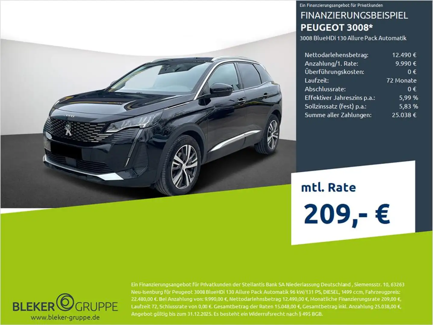 Peugeot 3008 3008 Allure Pack Noir - 1