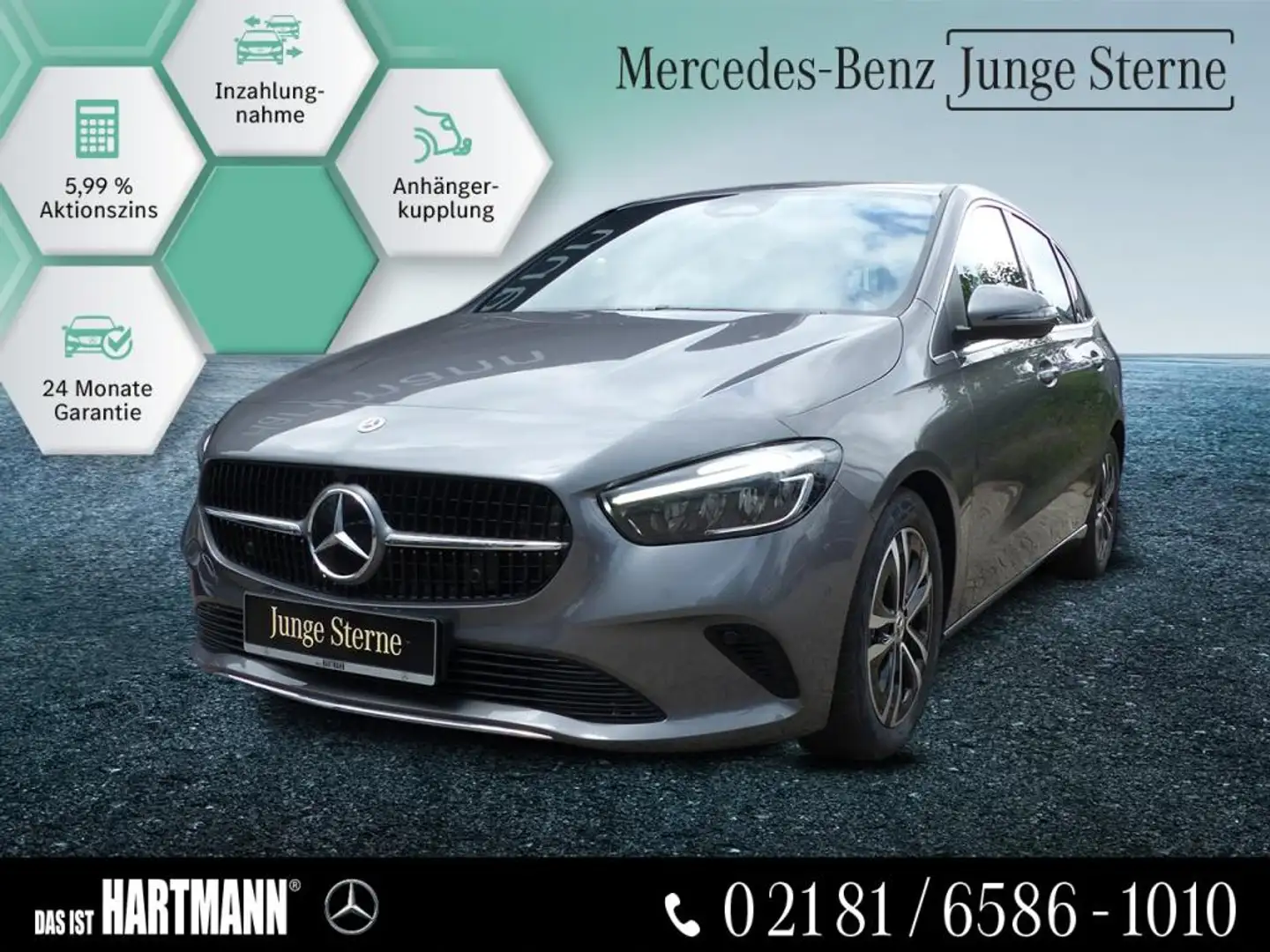 Mercedes-Benz B 200 d PROGRESSIVE+MBUX+AHK+RF.-KAMERA+NAVI+LED Grau - 1