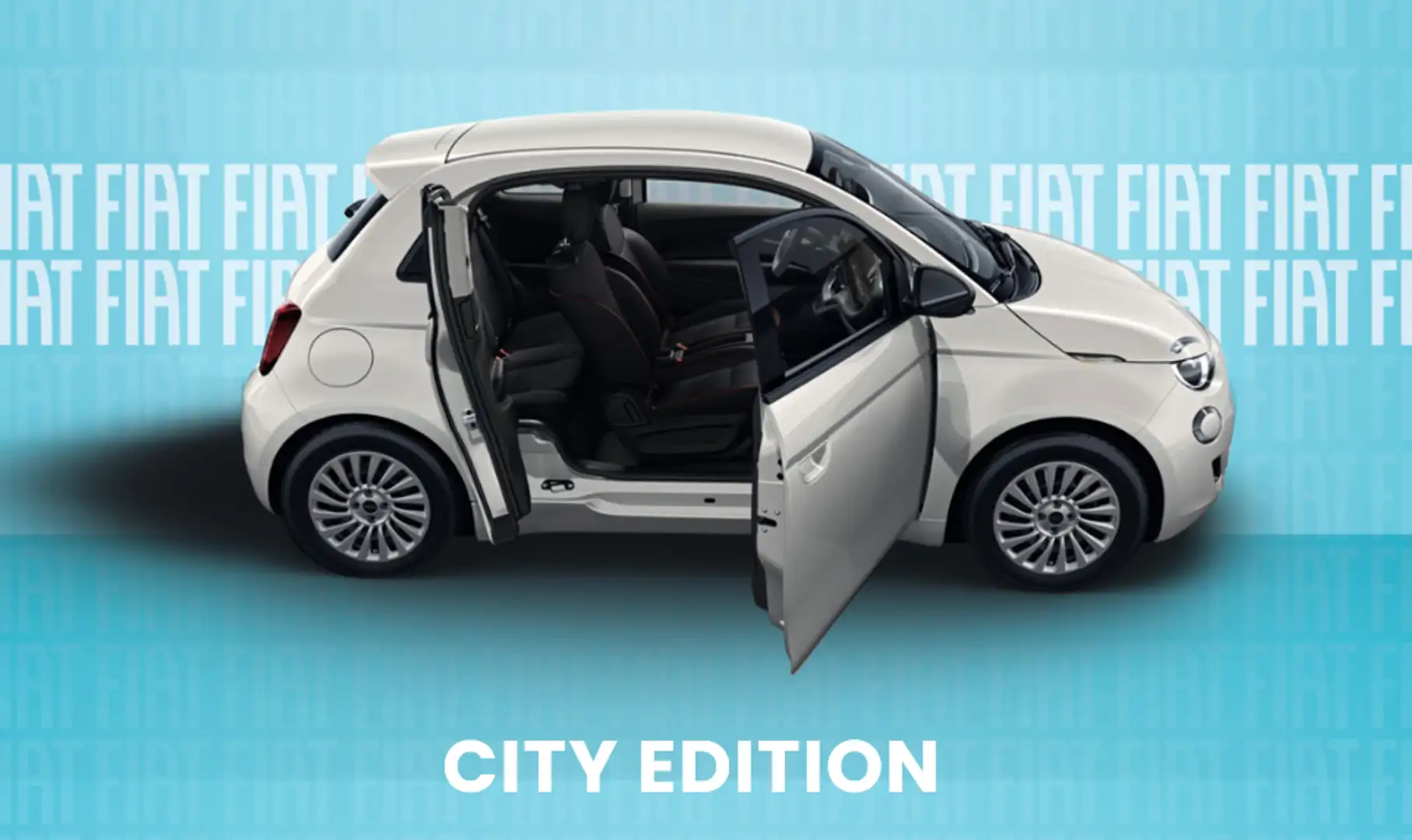 Fiat 500e 3+1 23,8 kWh City Edition🚗 📌Abholung Mannheim❗️ Weiß - 1