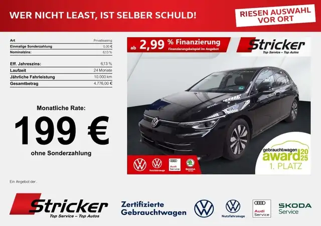 Volkswagen Golf Goal 1.5TSI DSG 199, ohne Anzahlung Navi AHK Kame