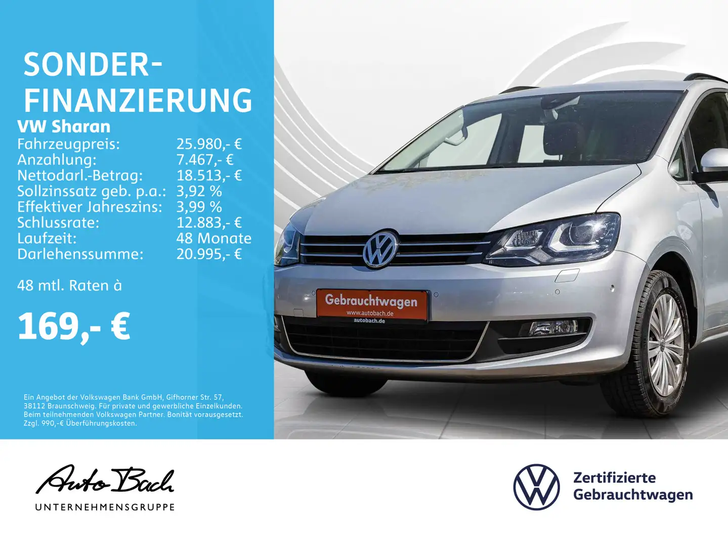 Volkswagen Sharan 1.4 TSI "Comfortline" Navi Xenon Panorama Silber - 1