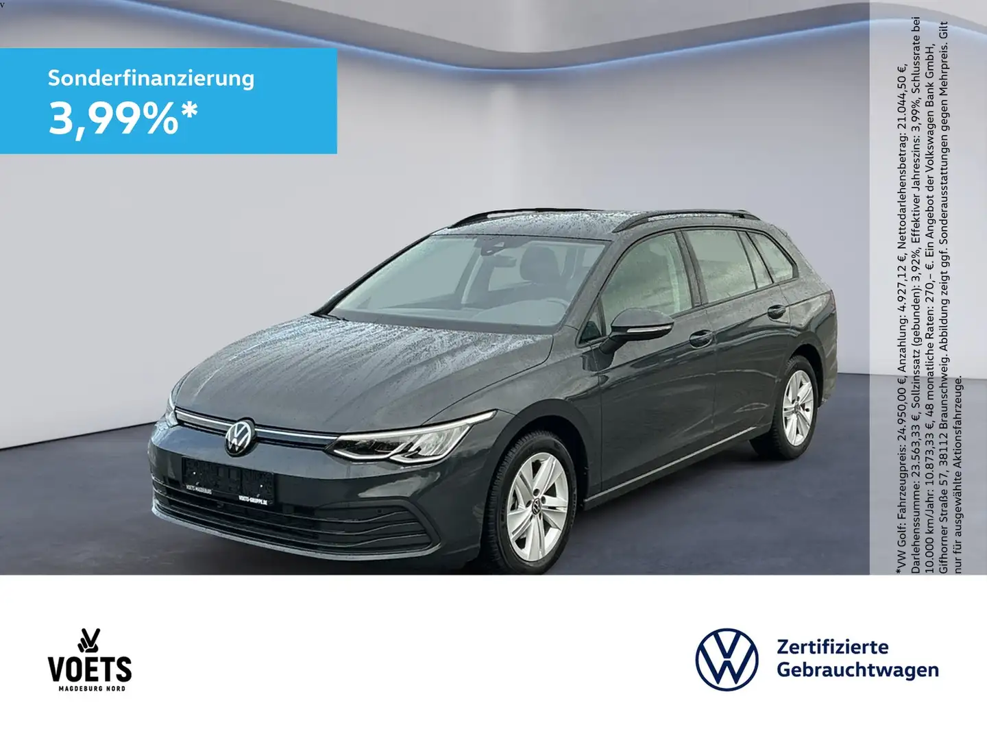 Volkswagen Golf Variant 1.5eTSI DSG Life LED+NAVI+AHK+DAB+ Grijs - 1