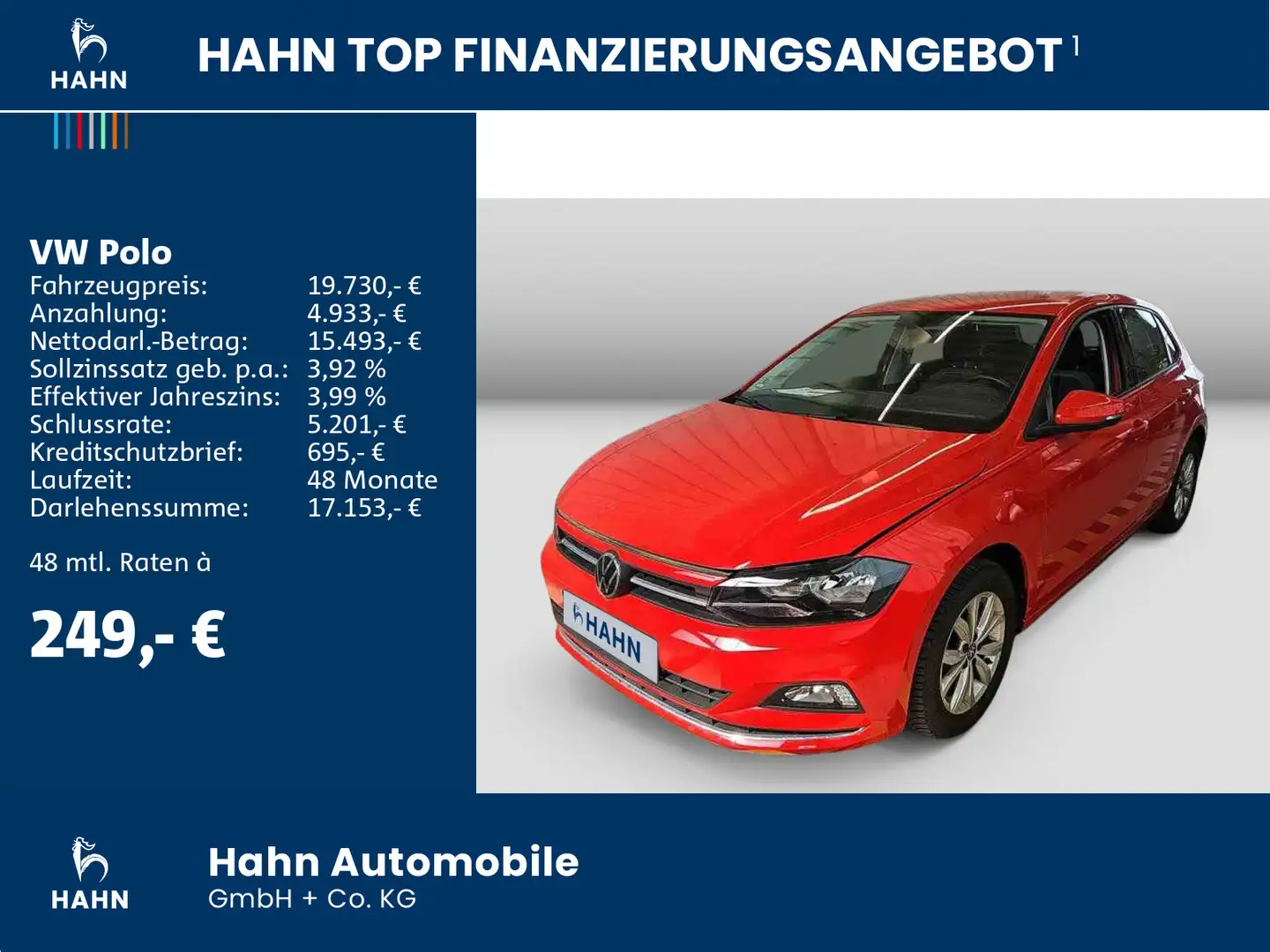 Volkswagen Polo 1.0TSI DSG Highline ACC AHK Cam Navi Sitzhe Rot - 2