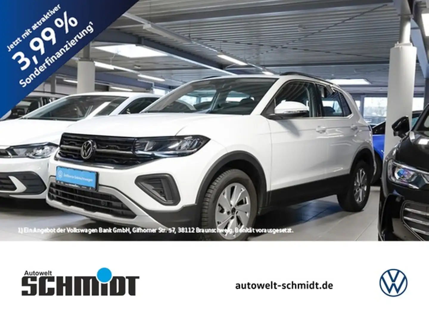 Volkswagen T-Cross 1.0TSi DSG Life R-Kamera ACC AppConnect LED Sit... Weiß - 1