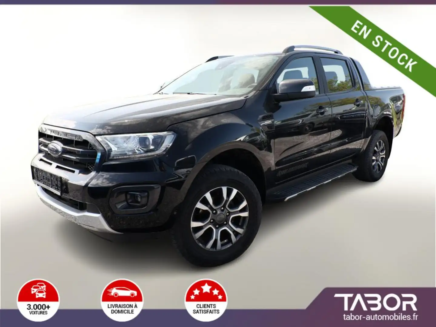 Ford Ranger DoKa 2.0 TDCi 213 Aut. Wildtrak ACC Noir - 1