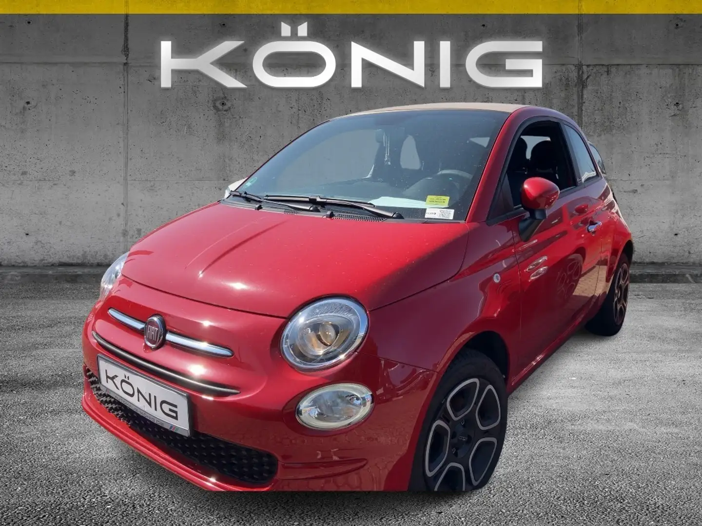 Fiat 500C Cabrio Club 1.0 Klima*Tempomat*CarPlay Rot - 1
