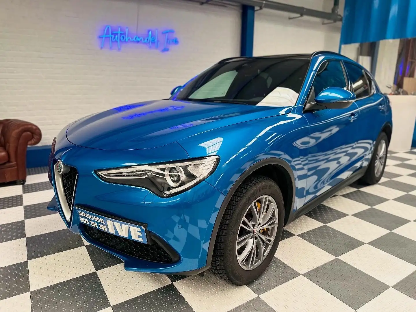 Alfa Romeo Stelvio 2.0 T AWD **PANO DAK** Blauw - 1
