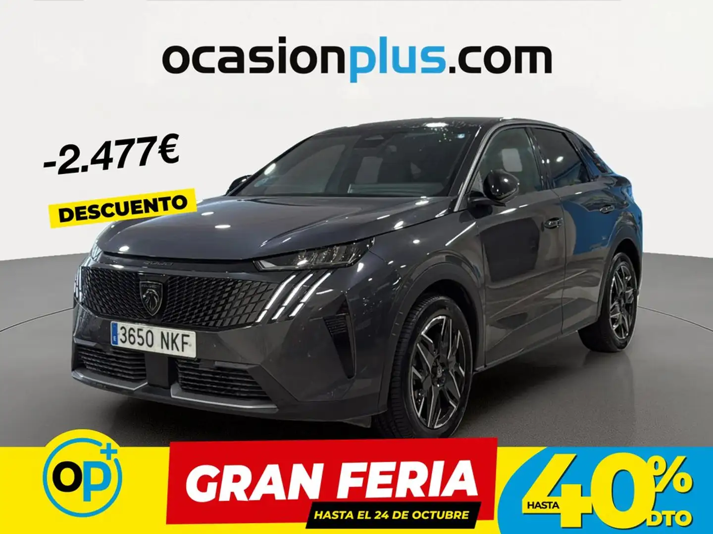 Peugeot 3008 Hybrid Allure eDCS6 145 Gris - 1