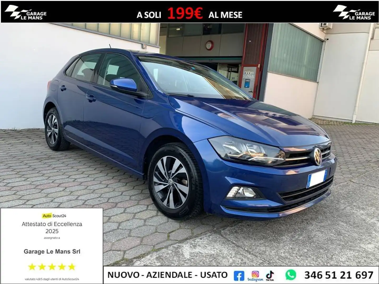 Volkswagen Polo 5p 1.6 tdi Comfortline 95cv Blu/Azzurro - 1
