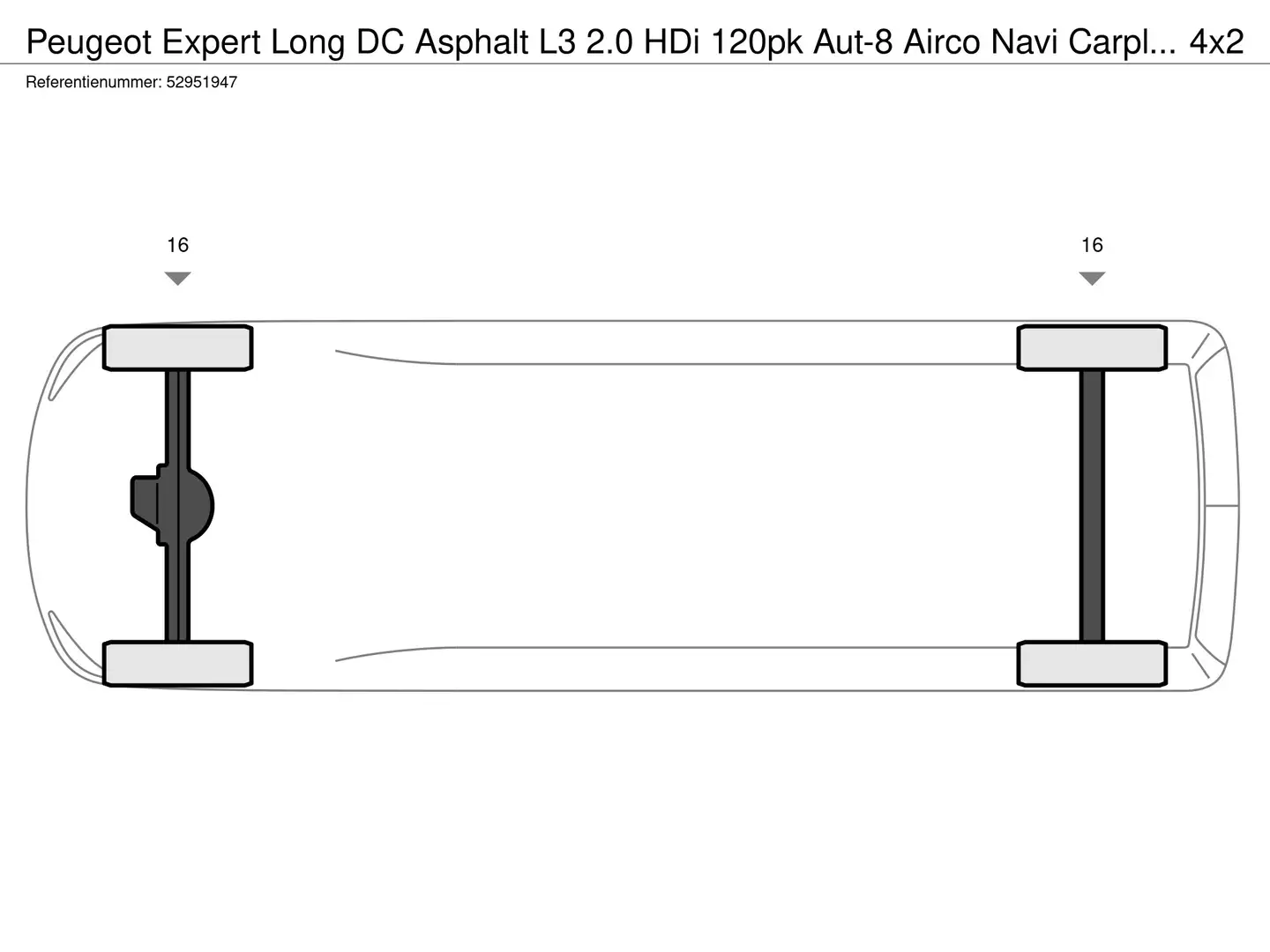 Peugeot Expert Long DC Asphalt L3 2.0 HDi 120pk Aut-8 Airco Navi Wit - 2
