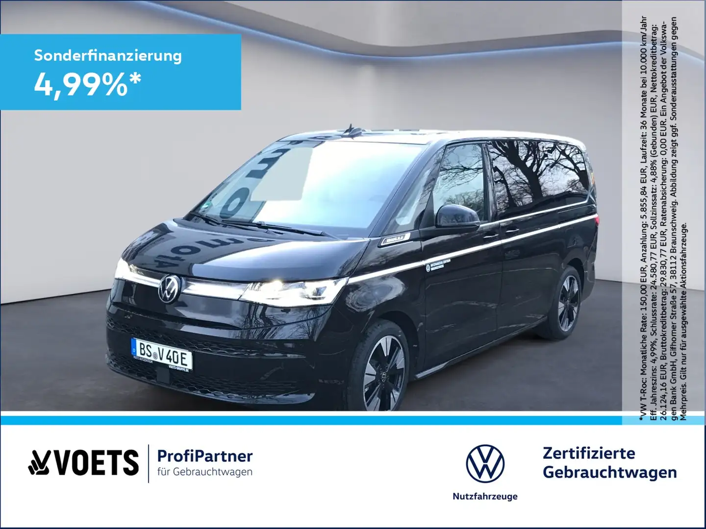 Volkswagen T7 Multivan Style LÜ 1,5 TSI eHybrid DSG 4Motion+IQ+Light Schwarz - 1